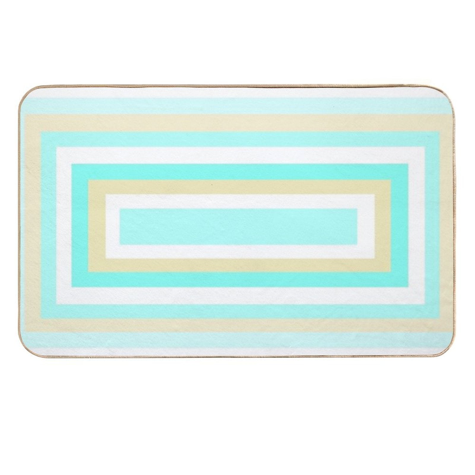 Blue Teal Aqua  Slip-Resistant Bath Mat