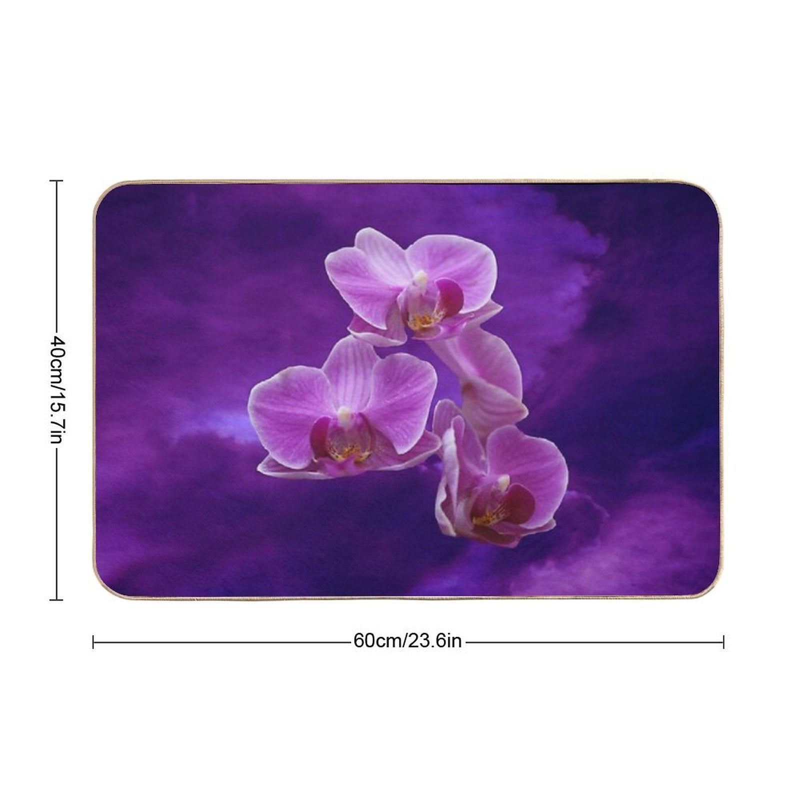 Purple Orchids  Rapid-Drying Bath Mat