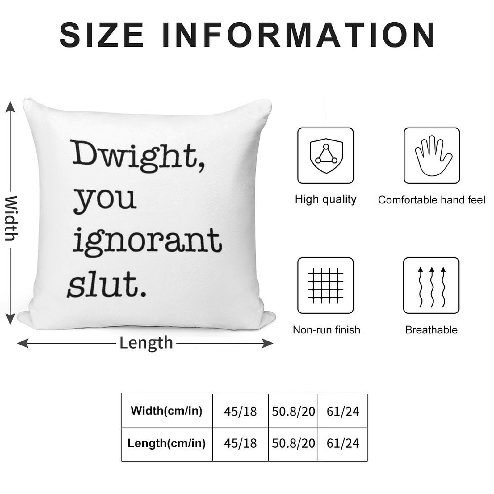 Dwight The Office Quote Soft Style Accent Throw Pillow