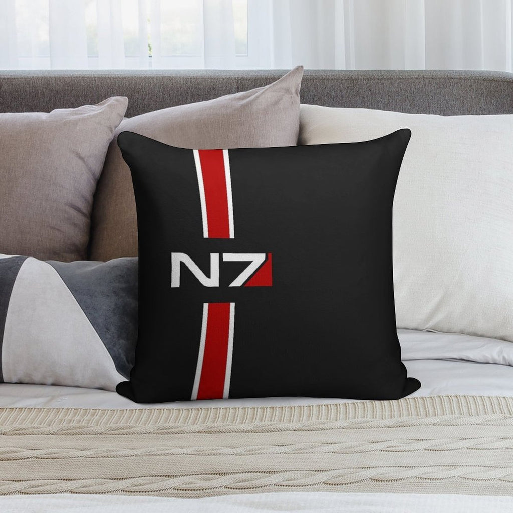 N7 Emblem, Mass Effect Soft Skin-Friendly Throw Pillow