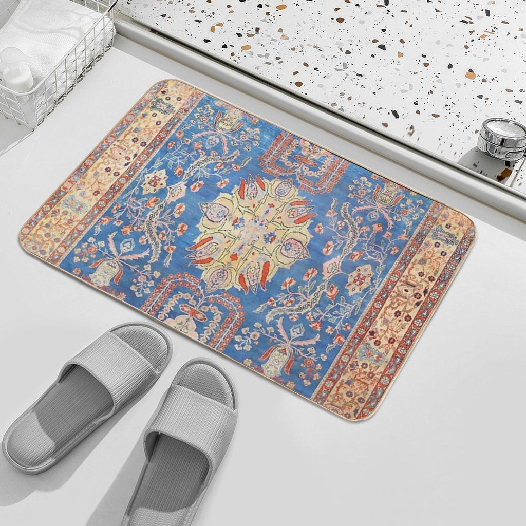 Persian Sultanabad Antique Rug Print  Anti-Trip Bath Mat