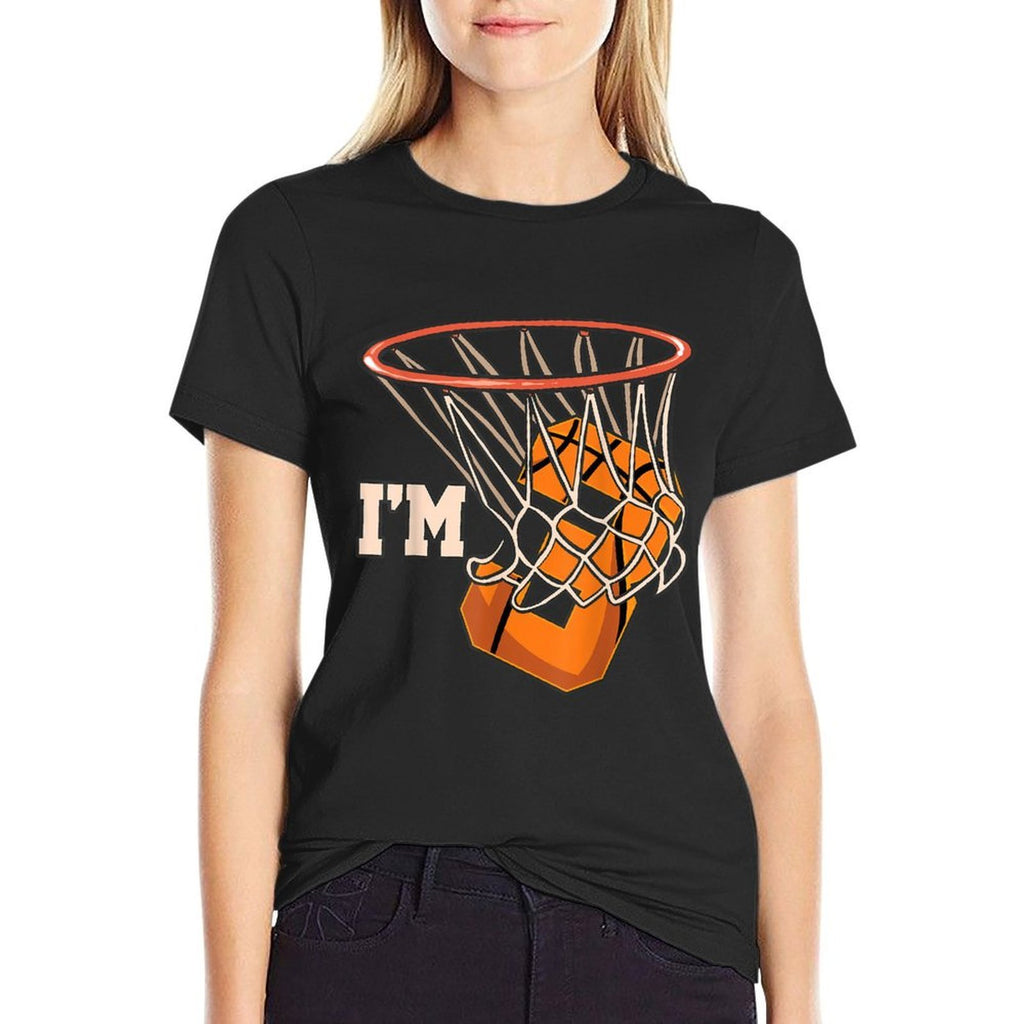 Im 3 Basketball Theme Birthday Party Celebration 3rd  Slim-fit Cut T-Shirt