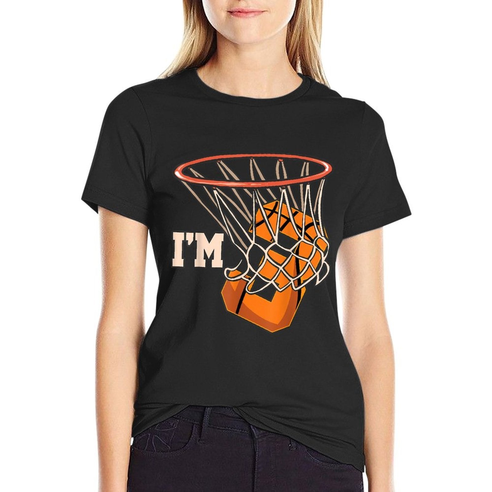Im 3 Basketball Theme Birthday Party Celebration 3rd  Slim-fit Cut T-Shirt