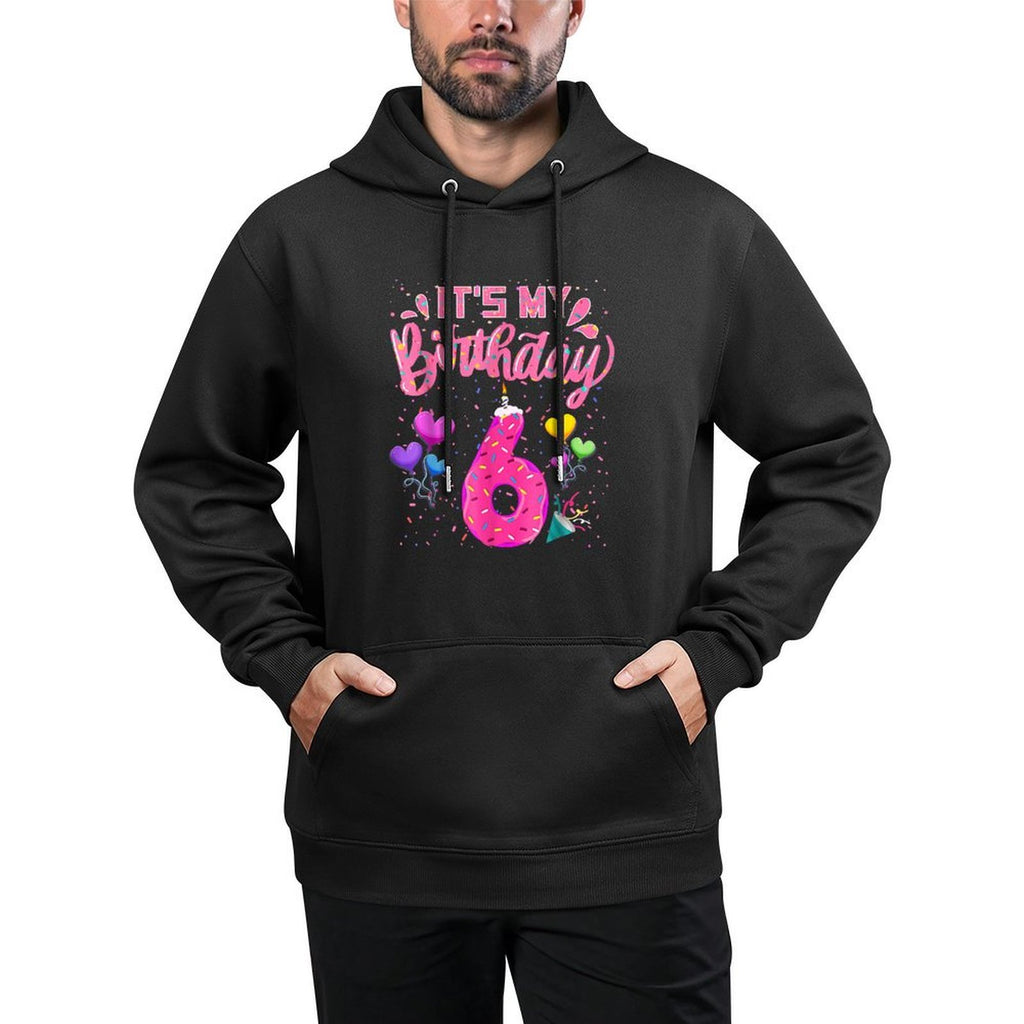 It's My 6th Birthday Doughnut Happy 6 Years Old Girl Kids Shape Retention Hoodie