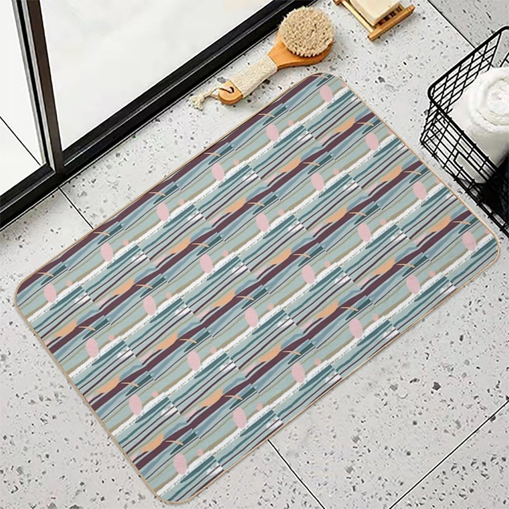 Modern Art Tile  Easy Maintenance Bath Mat