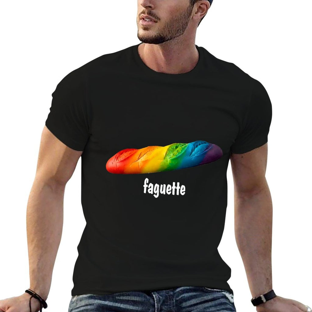 Funny Baguette Rainbow Faguette LGBT Pride Month Gay  Breathable T-Shirt