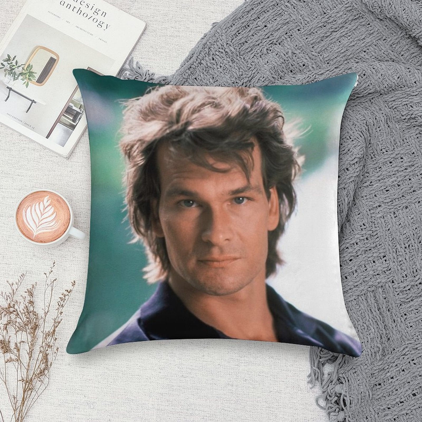 Patrickl Swayze Soft Shrink-Resistant Throw Pillow