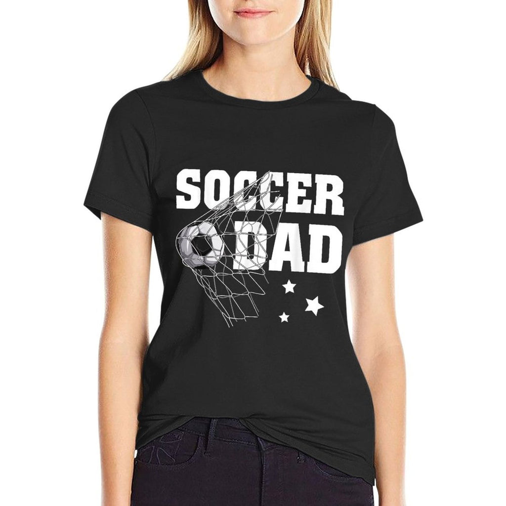 Funny Soccer Dad Daddy Soccer Sport Lover Fan Fathers Day  Heathered Texture T-Shirt
