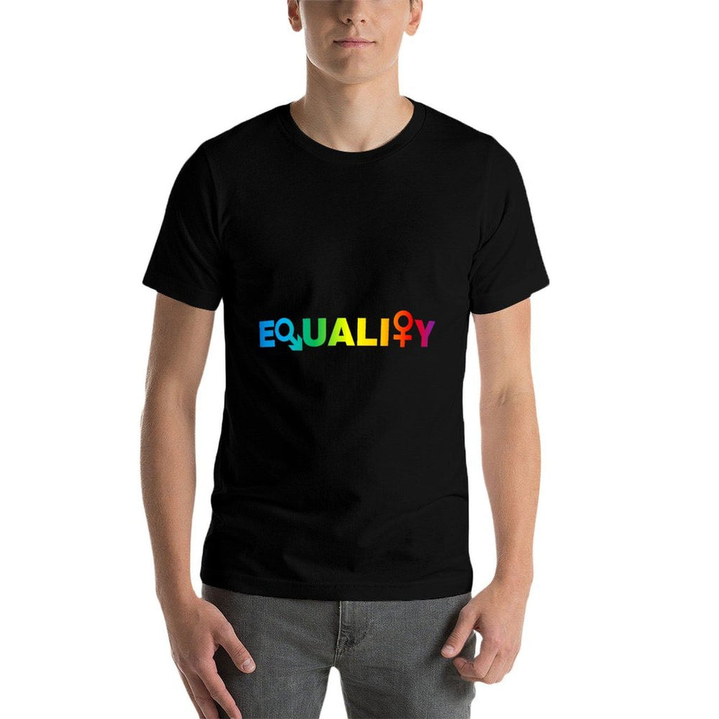 EQUALITY RAINBOW LGBTQ LGBT SIMPLE TEXT  Graphic-printed T-Shirt