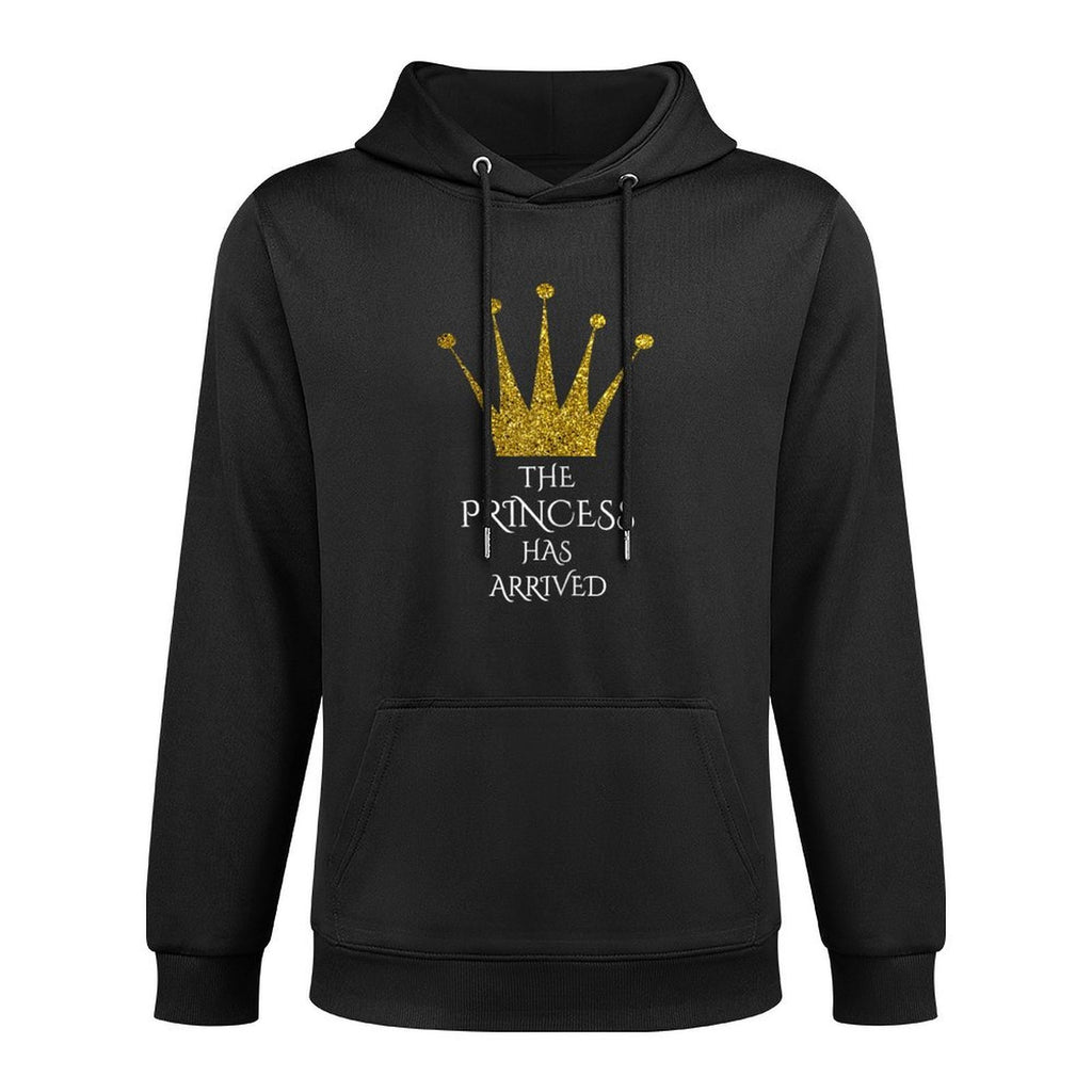 The Princess Has Arrived Girls Crown Princess Breathable Fabric Hoodie