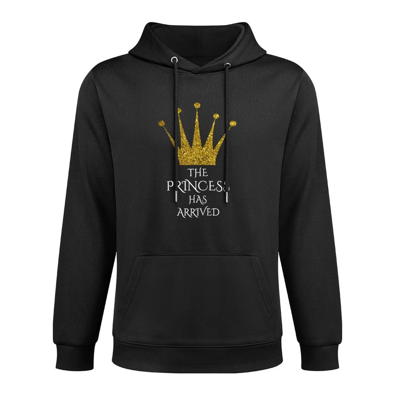 The Princess Has Arrived Girls Crown Princess Breathable Fabric Hoodie