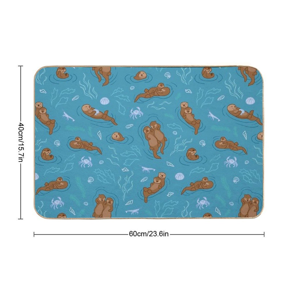 We Love Each Otter  Eco-Friendly Bath Mat