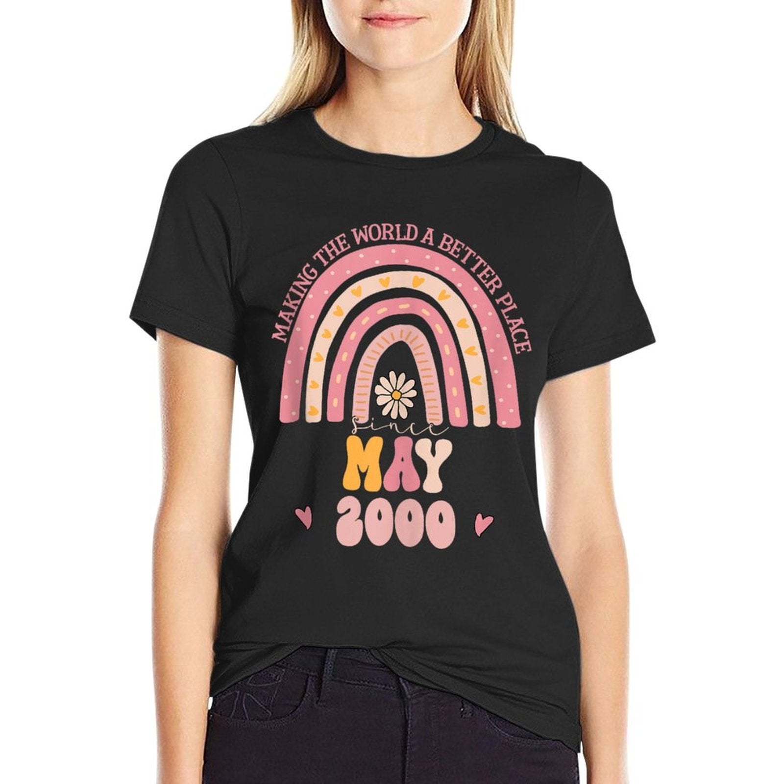 Turning 25 Retro May 2000 25th Birthday for Women Comfortable T-Shirt