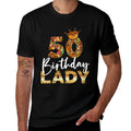 Womens 50th Birthday Lady for Her Fiftieth Bday Woman  Stretchy T-Shirt