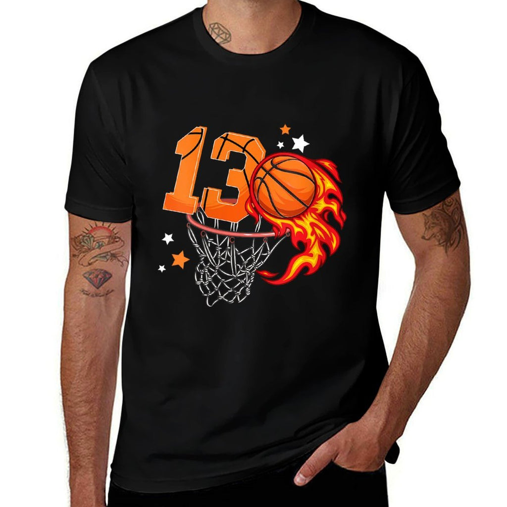 Womens 13th Birthday Basketball Thirteen Year Old Basketball Boy  Quick-drying T-Shirt