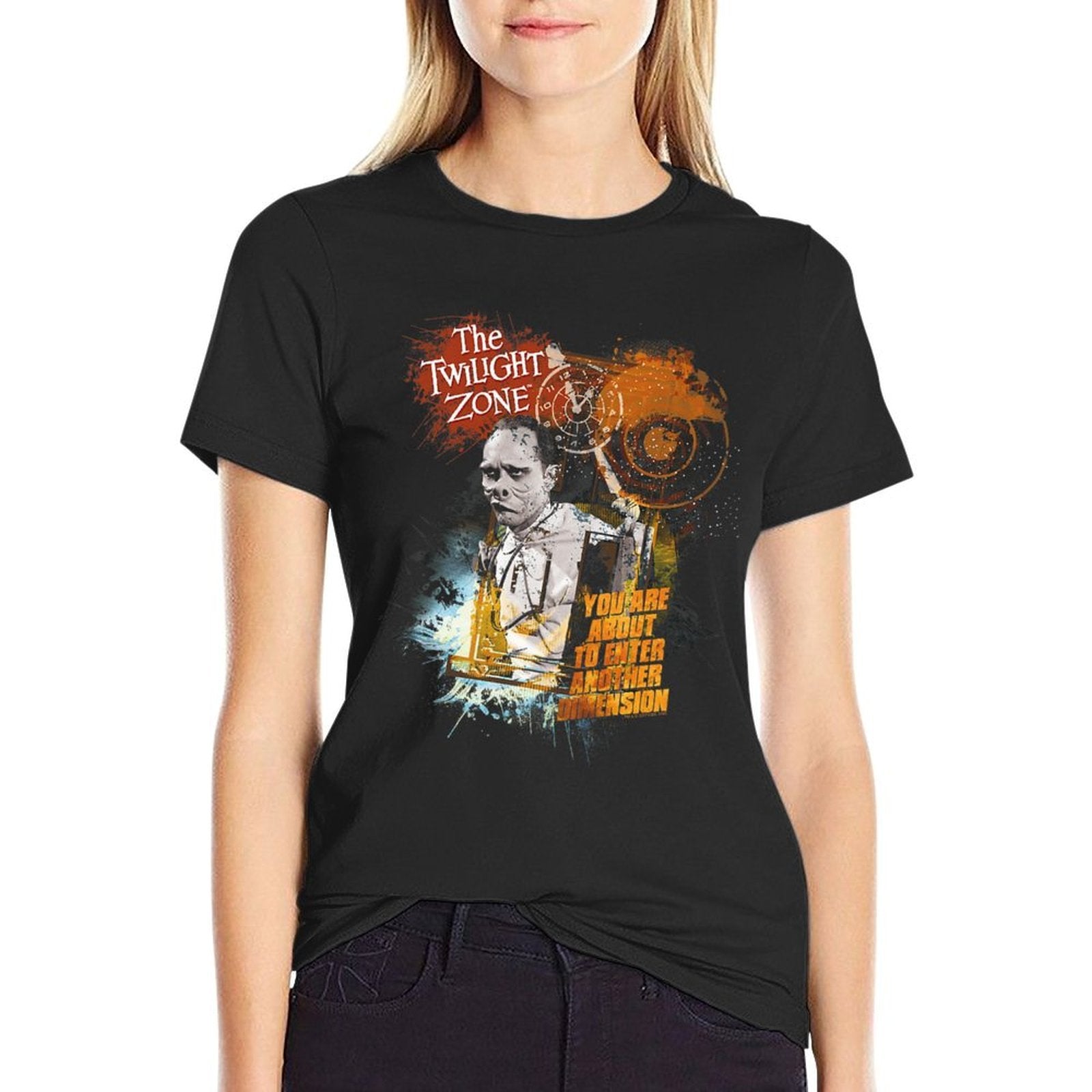 Twilight Zone Enter At Own Risk Premium  Heathered Texture T-Shirt