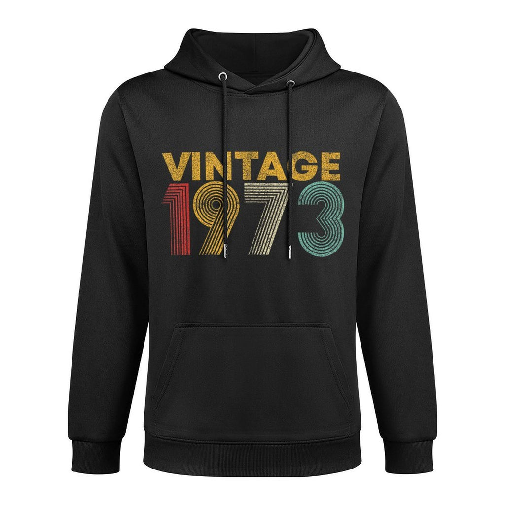 Vintage 1973 52nd Birthday Gift Men Women 52 Years Old Relaxed Fit Hoodie