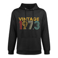 Vintage 1973 52nd Birthday Gift Men Women 52 Years Old Relaxed Fit Hoodie