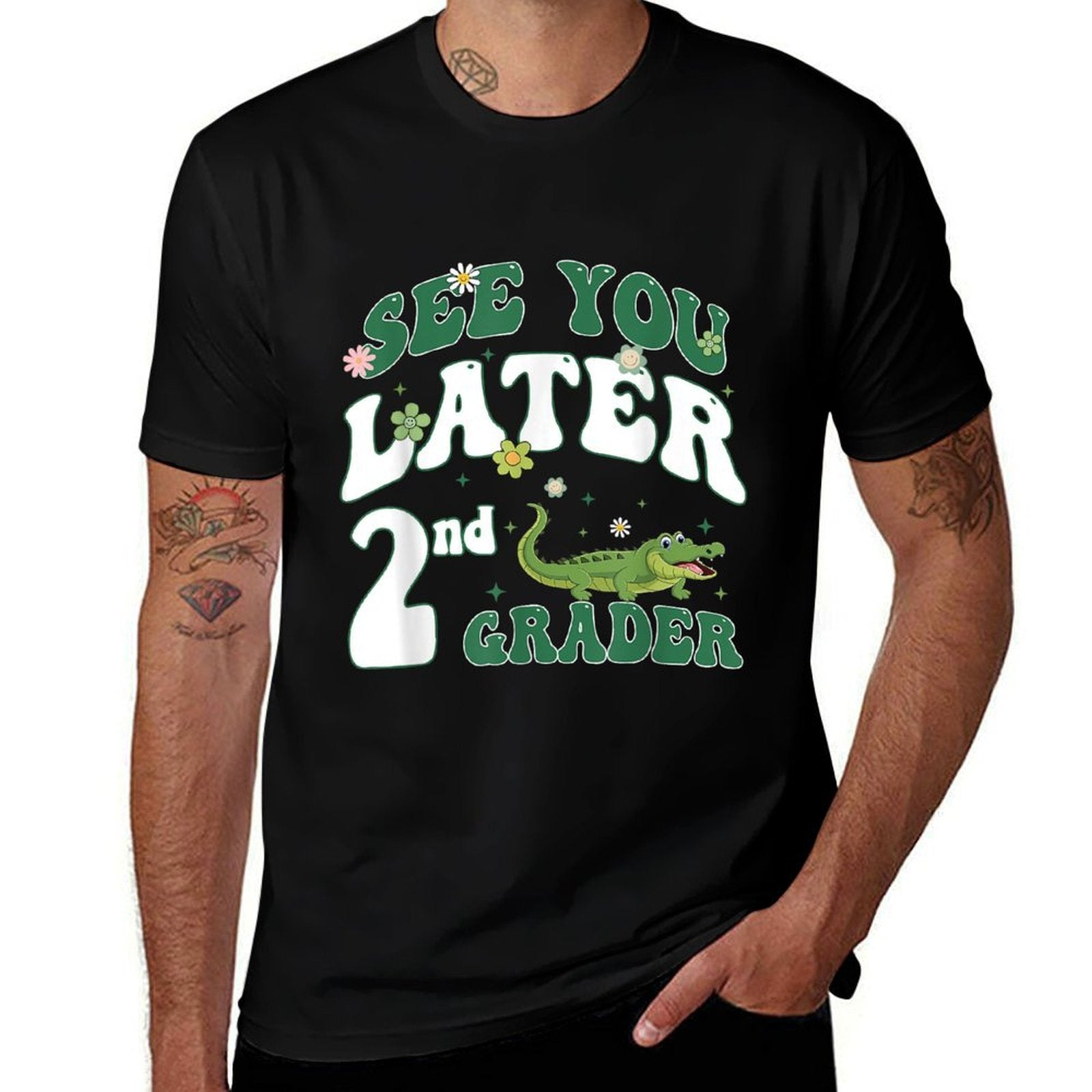 See You Later 2nd Grader Last Day Of School Teacher Dinosaur  Lightweight T-Shirt
