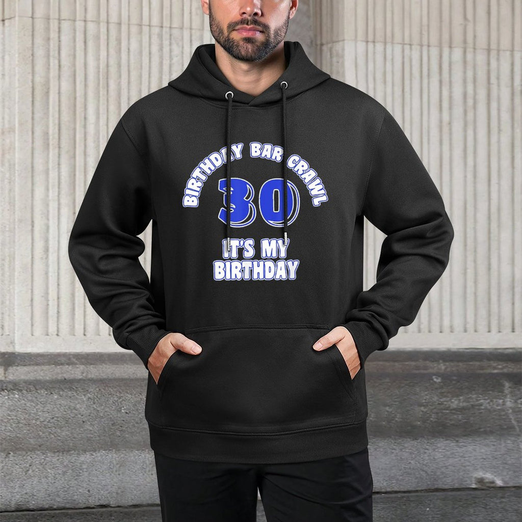 30th Birthday, Birthday Bar Crawl, Birthday Squad Customizable Surface Hoodie