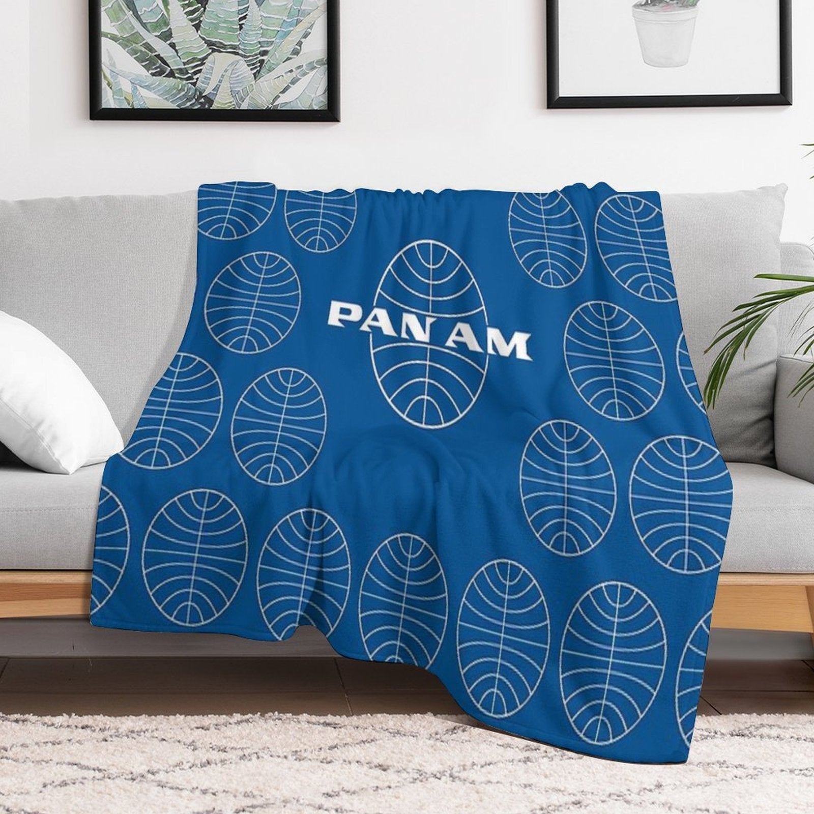 Pan Am  Pan American Airways  Classic Pattern Design Multi-functional Throw Blanket