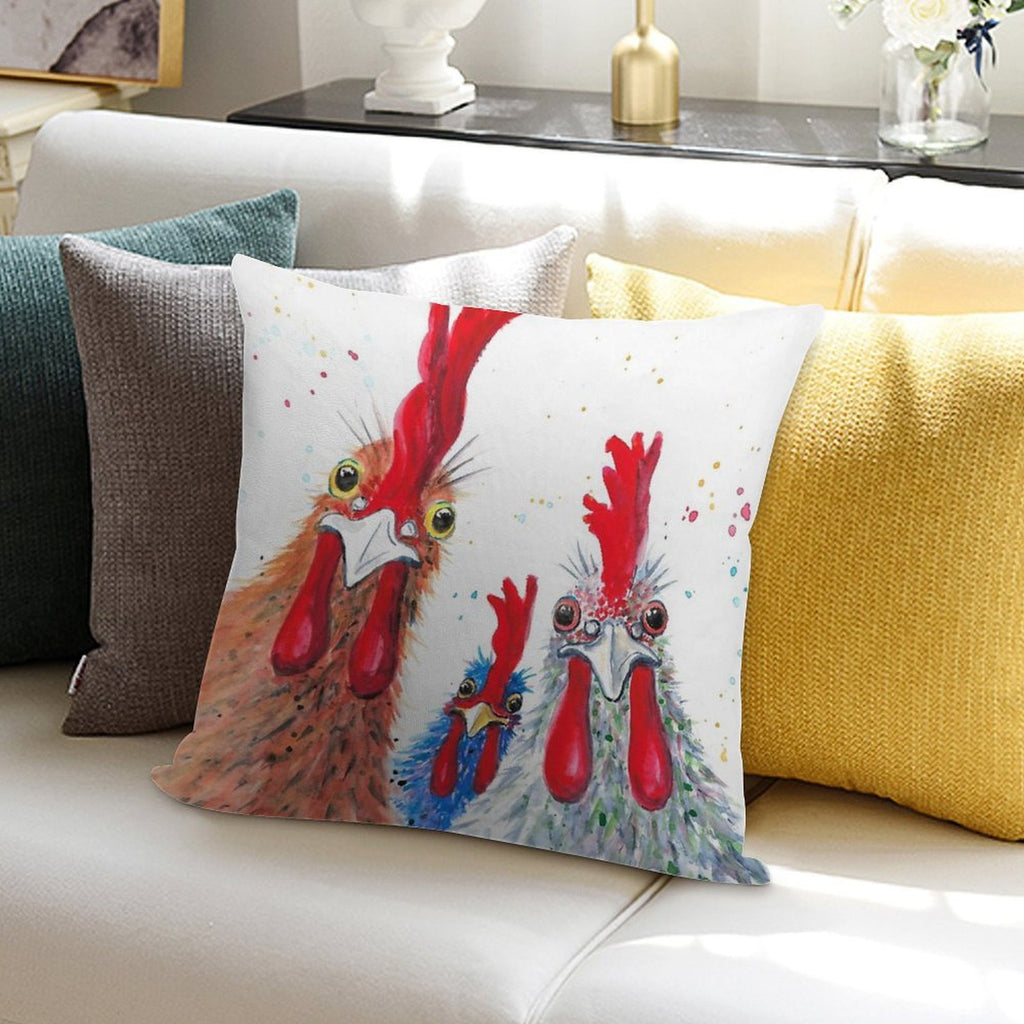 Chicken Ladies, Hen, Chicken, Rooster, Bird Soft Style Accent Throw Pillow