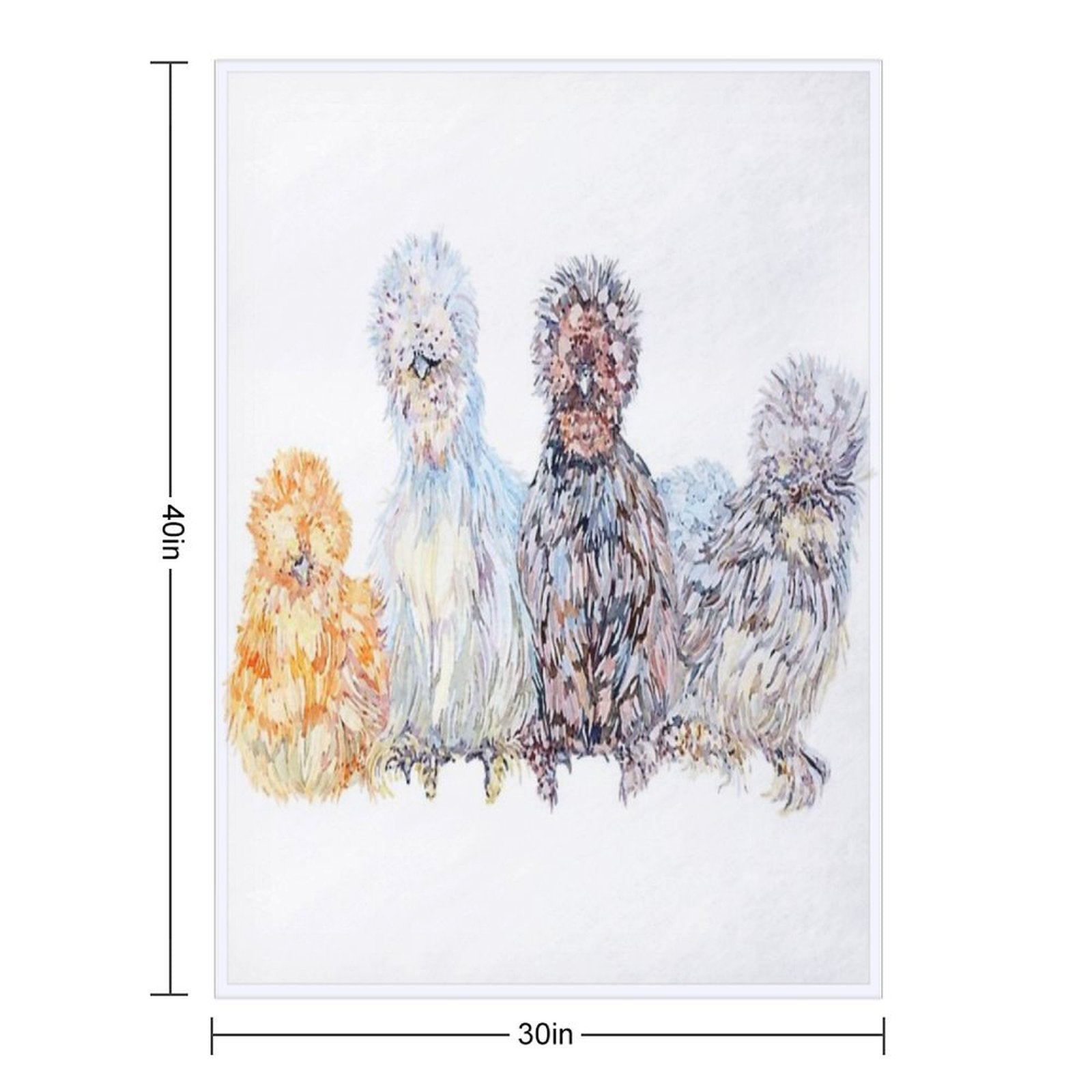 Silkie Chicken Huddle Compact Throw Blanket
