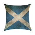 Old And Worn Distressed Vintage Flag of Scotland Soft Luxury Feel Throw Pillow
