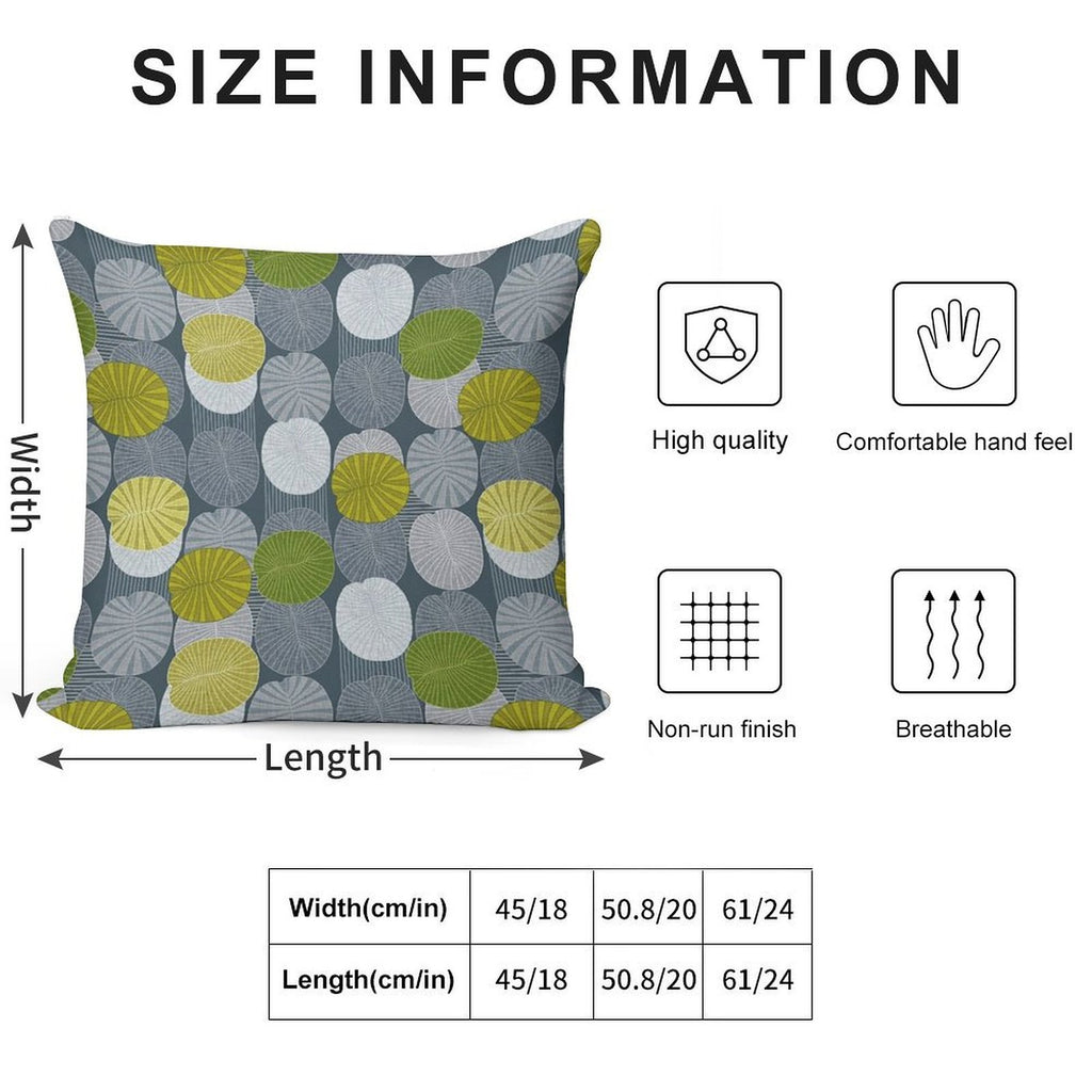 Dickinsonia Lime Soft Skin-Friendly Throw Pillow