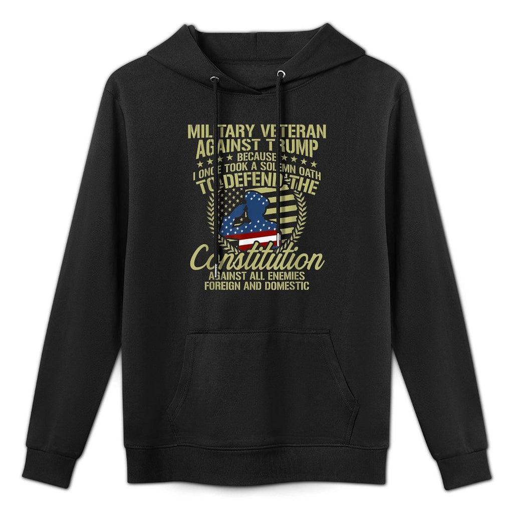Veterans Against Trump Funny Anti Trump Apparel Pilling-Resistant Hoodie