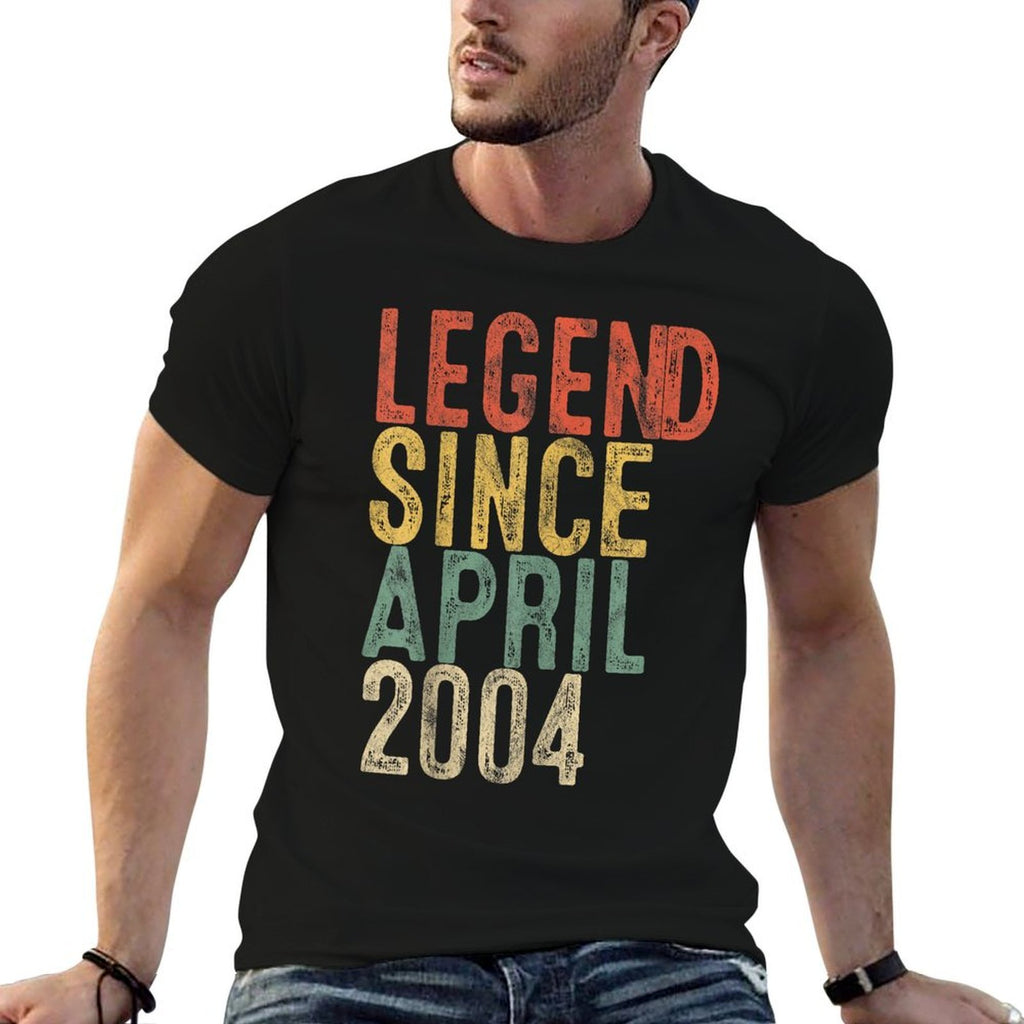Legend 2004 21st Birthday Gifts for Men Women 21 Year Old  Fade-proof Color T-Shirt