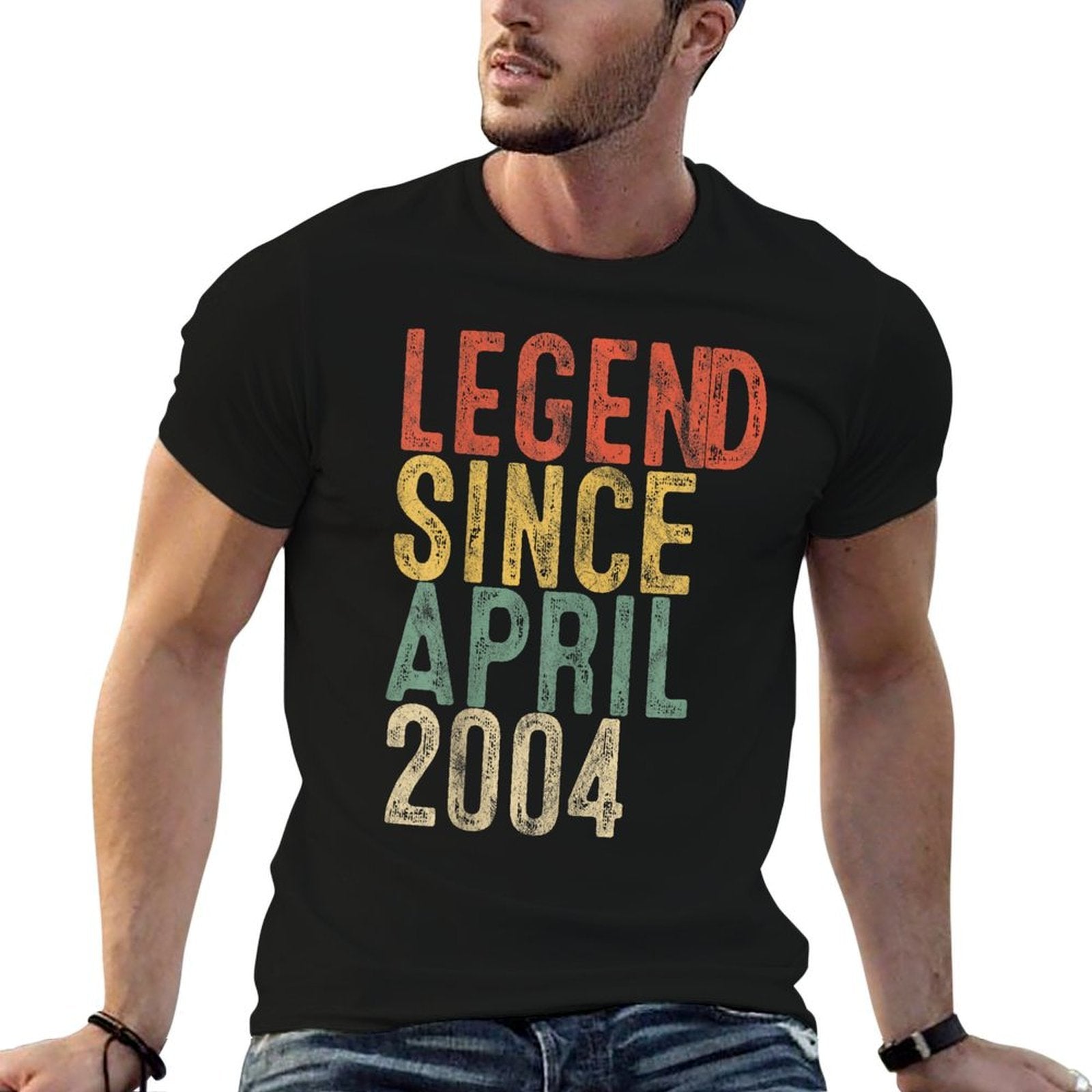 Legend 2004 21st Birthday Gifts for Men Women 21 Year Old  Fade-proof Color T-Shirt
