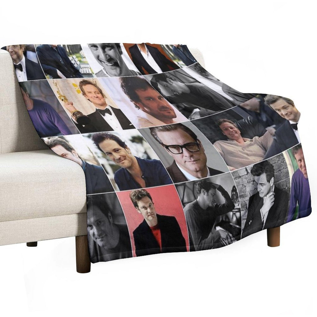 Colin Firth Photo Collage Compact Throw Blanket