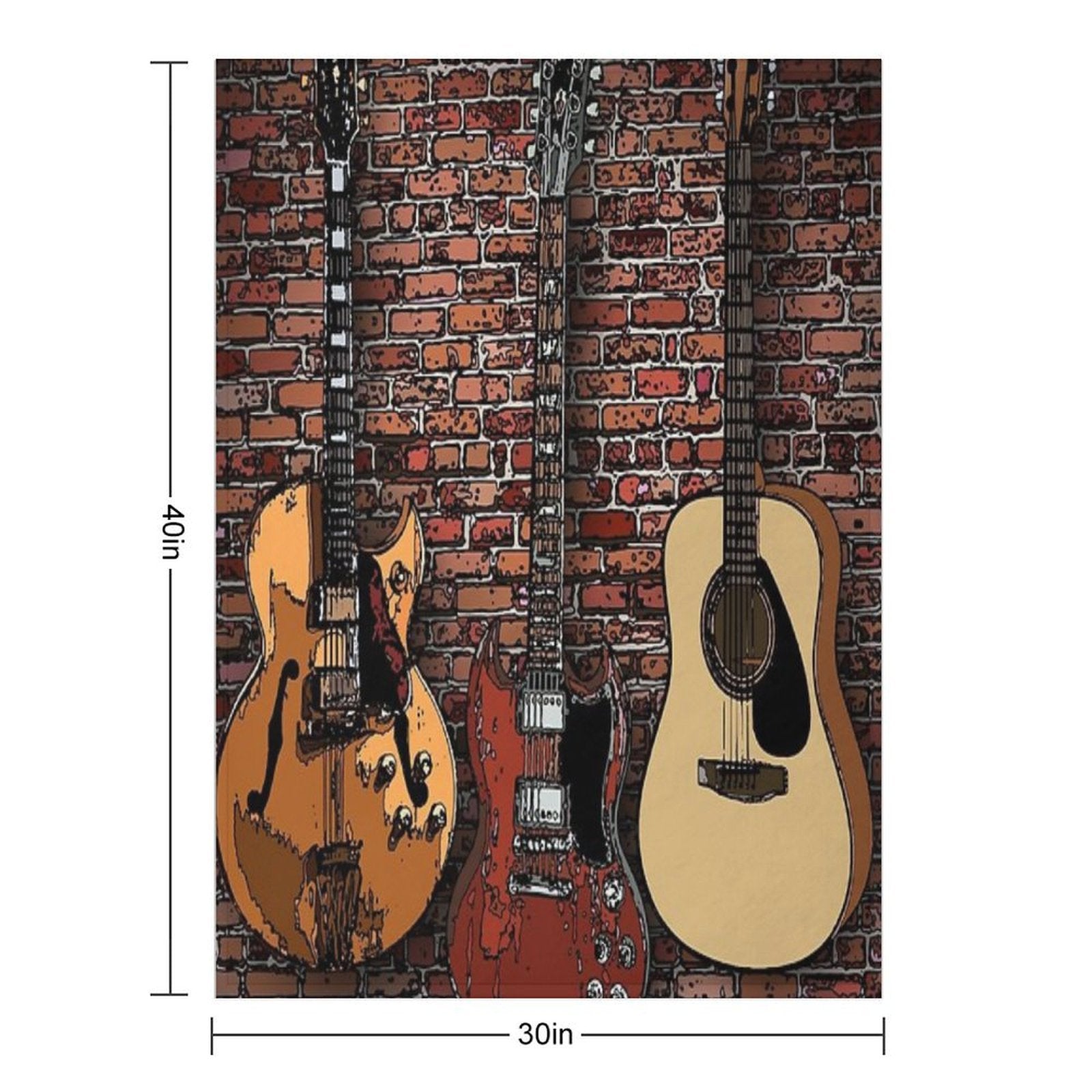 Three Guitars Comfort Throw Blanket
