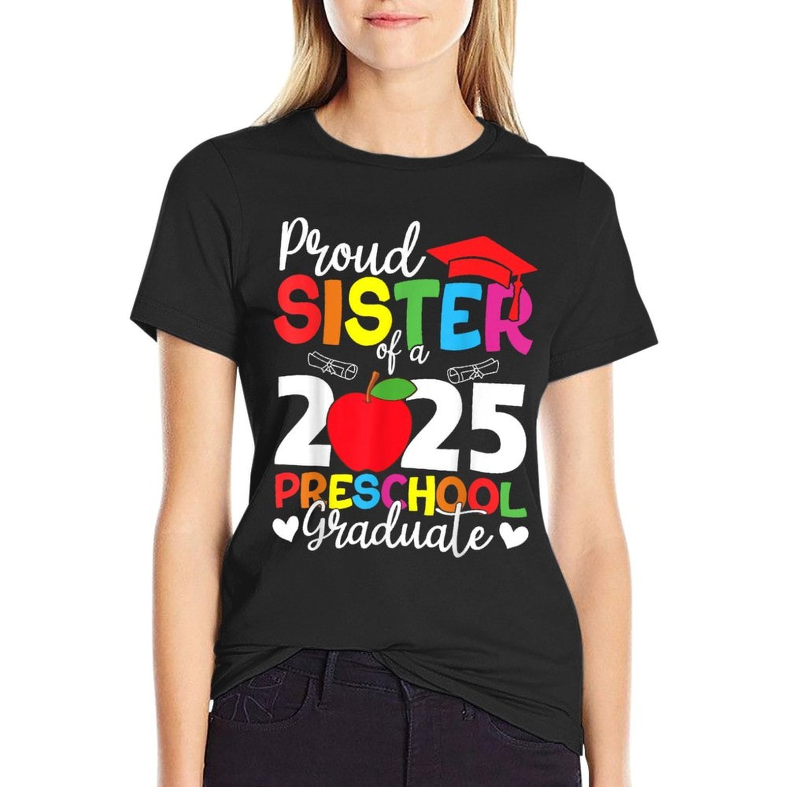 Proud Sister Class Of 2025 Preschool Graduate Graduation  Breathable T-Shirt