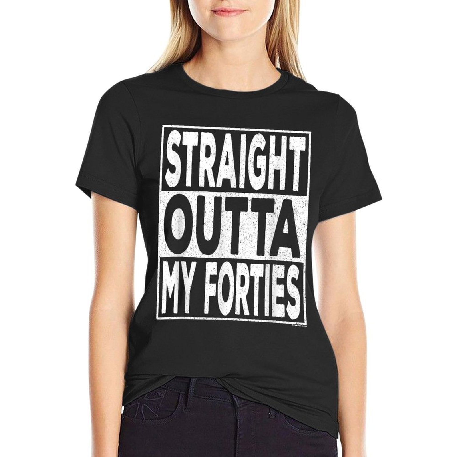 Straight Outta My Forties 40s Funny 50th Birthday Gift  Lightweight T-Shirt
