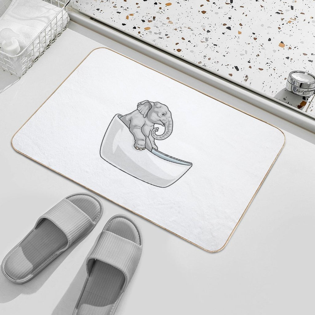 Elephant Bathe Bathtub Durable Bath Mat