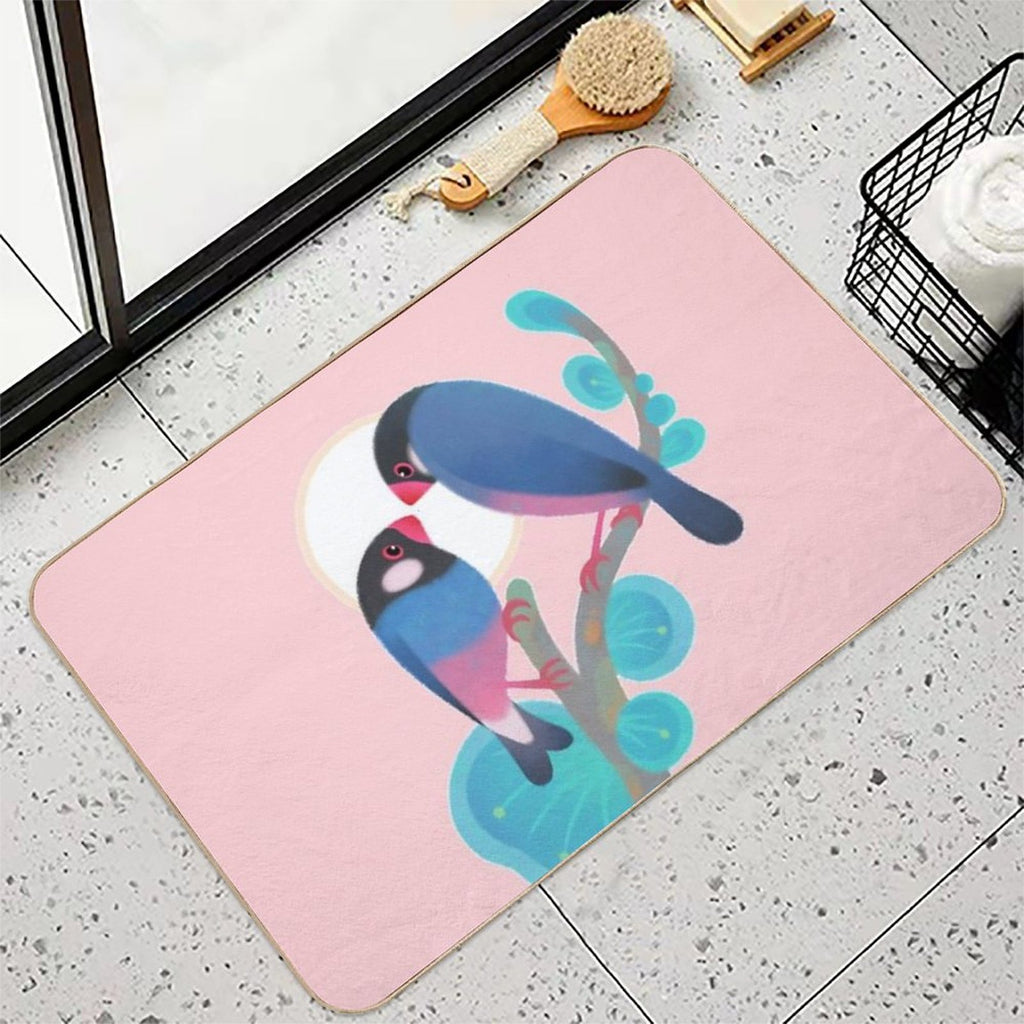 Java Sparrows  Repositionable Bath Mat