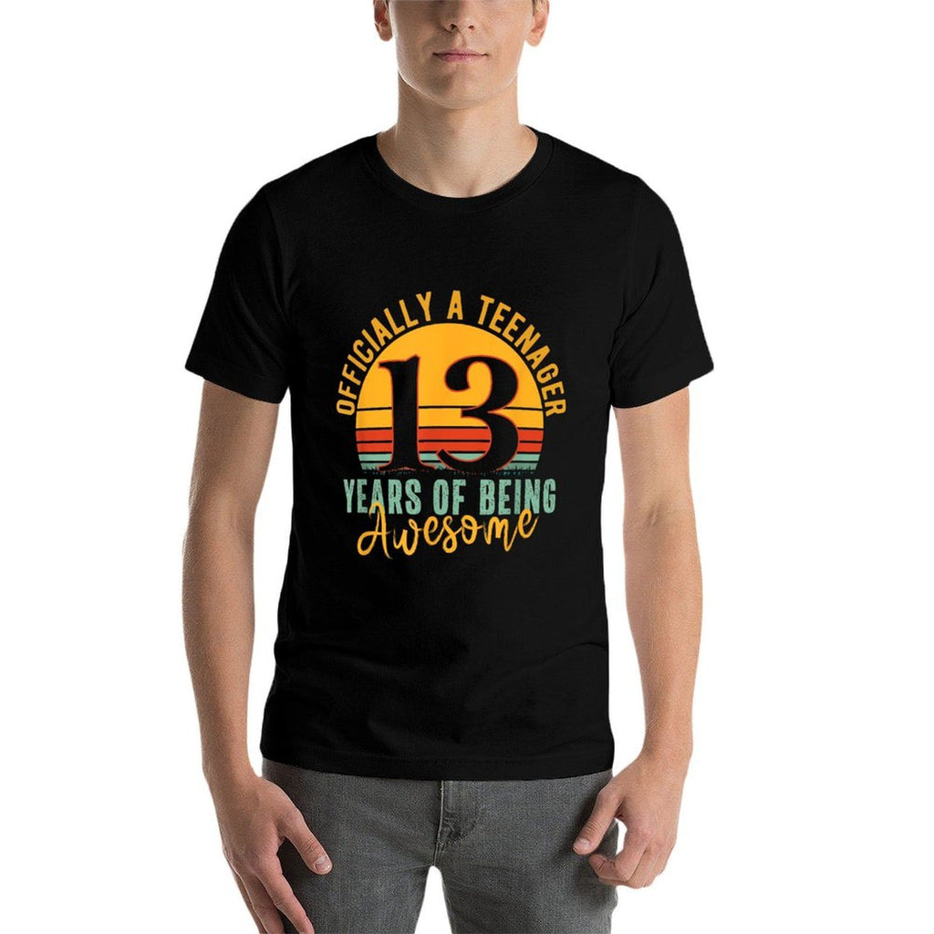 Officiallynager 13 Years Of Being Awesome 13th Birthday  Tagless Design T-Shirt