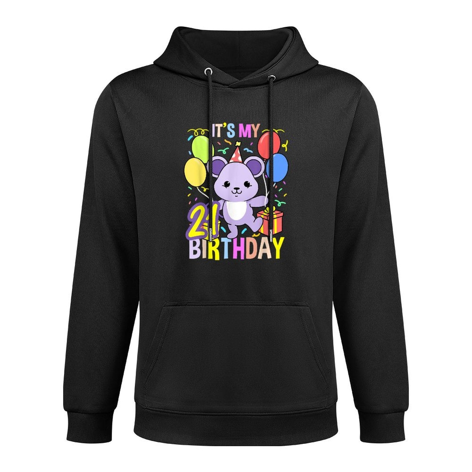 Its My 21st Birthday Mouse Breathable Fabric Hoodie