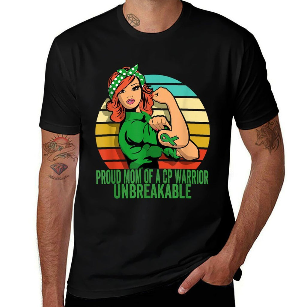 Proud Mom OF A Cerebral Palsy Warrior Unbreakable  Moisture-wicking T-Shirt