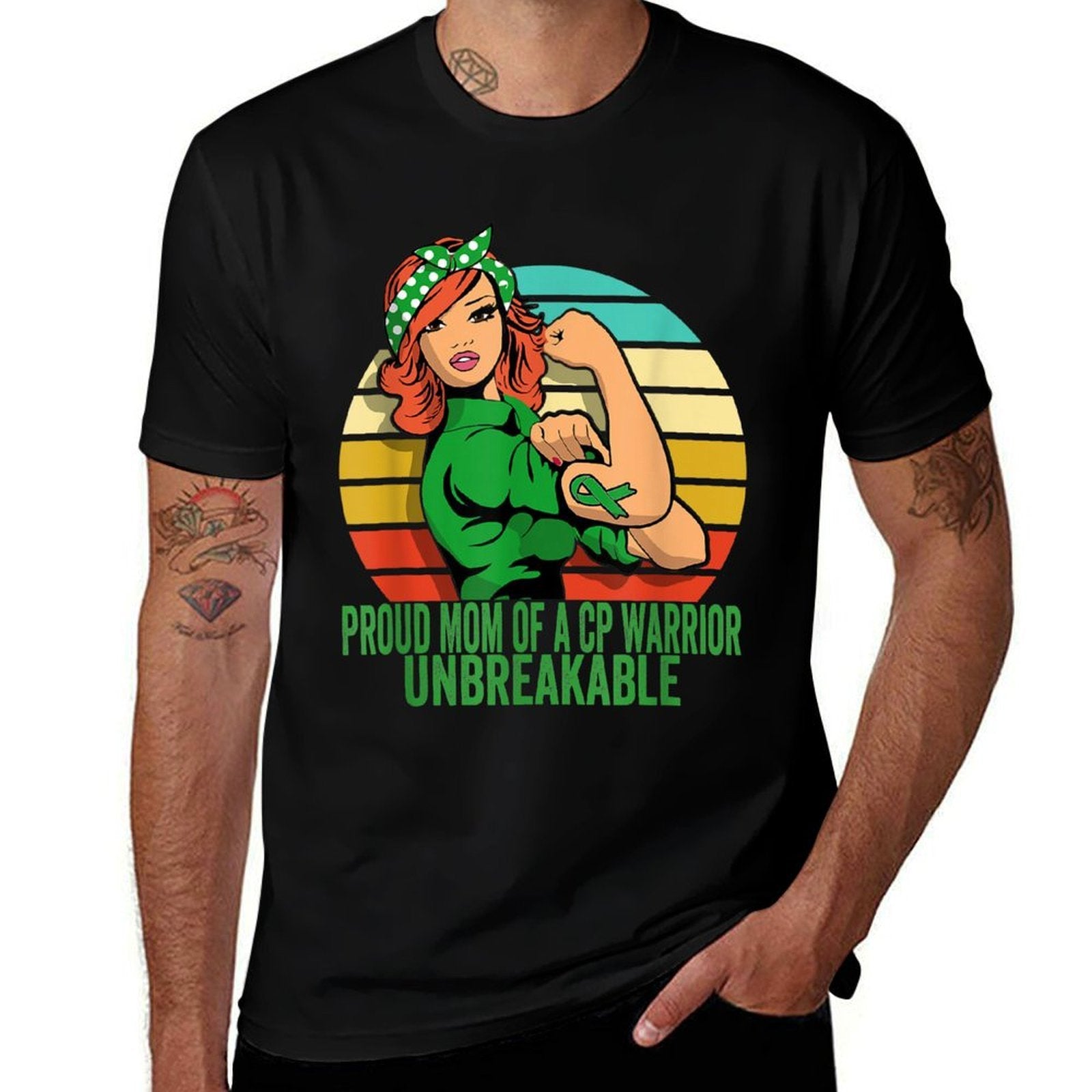 Proud Mom OF A Cerebral Palsy Warrior Unbreakable  Moisture-wicking T-Shirt