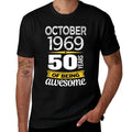 October 1969 50 Years of Being Awesome 50th Birthday  Graphic-printed T-Shirt