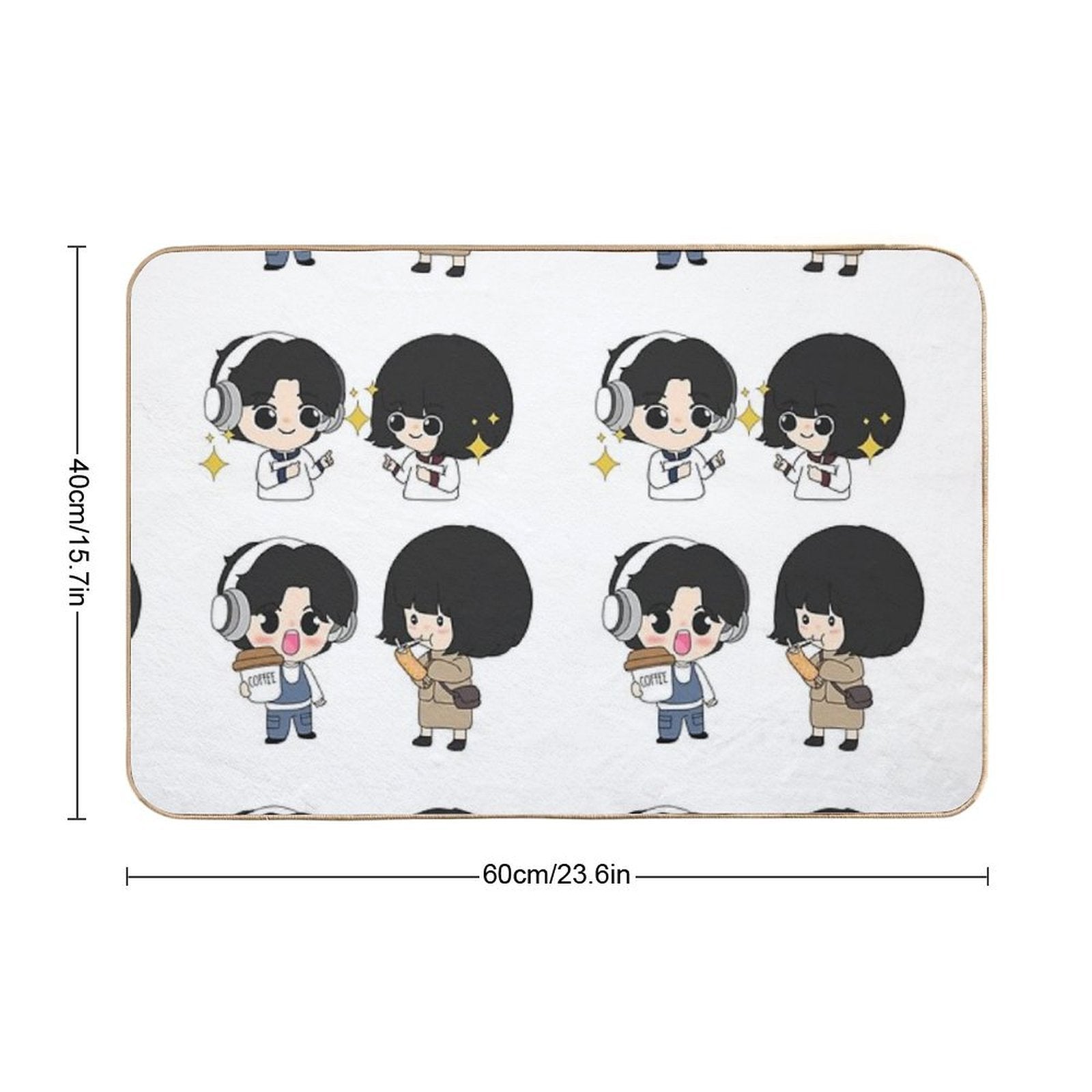 Extraordinary Attorney Woo Chibi Art  Easy To Clean Bath Mat