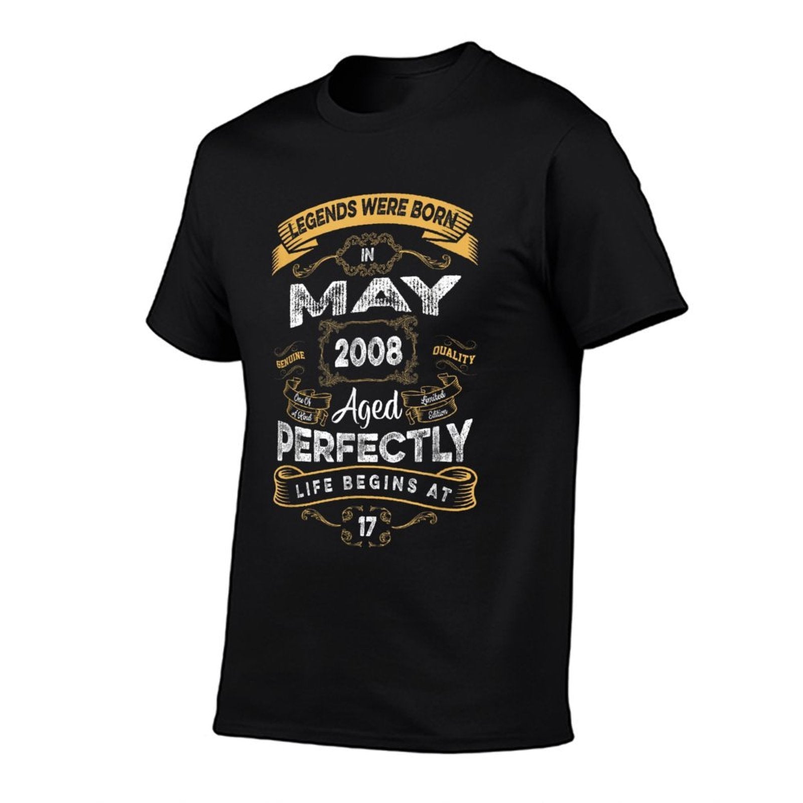Vintage 17th Birthday Legends Were Born In May 2008  Durable T-Shirt