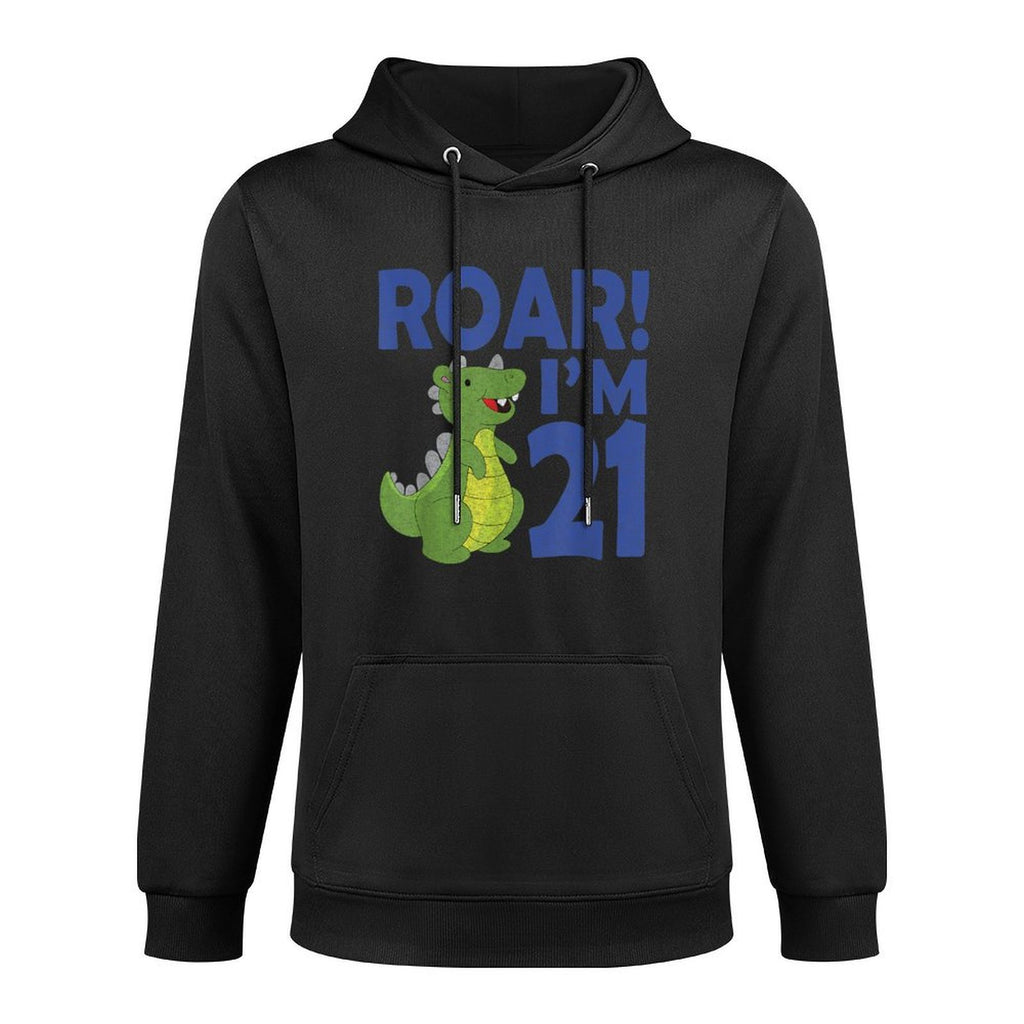 Funny Distressed 21st Birthday Gag Gift for Adult Shape Retention Hoodie