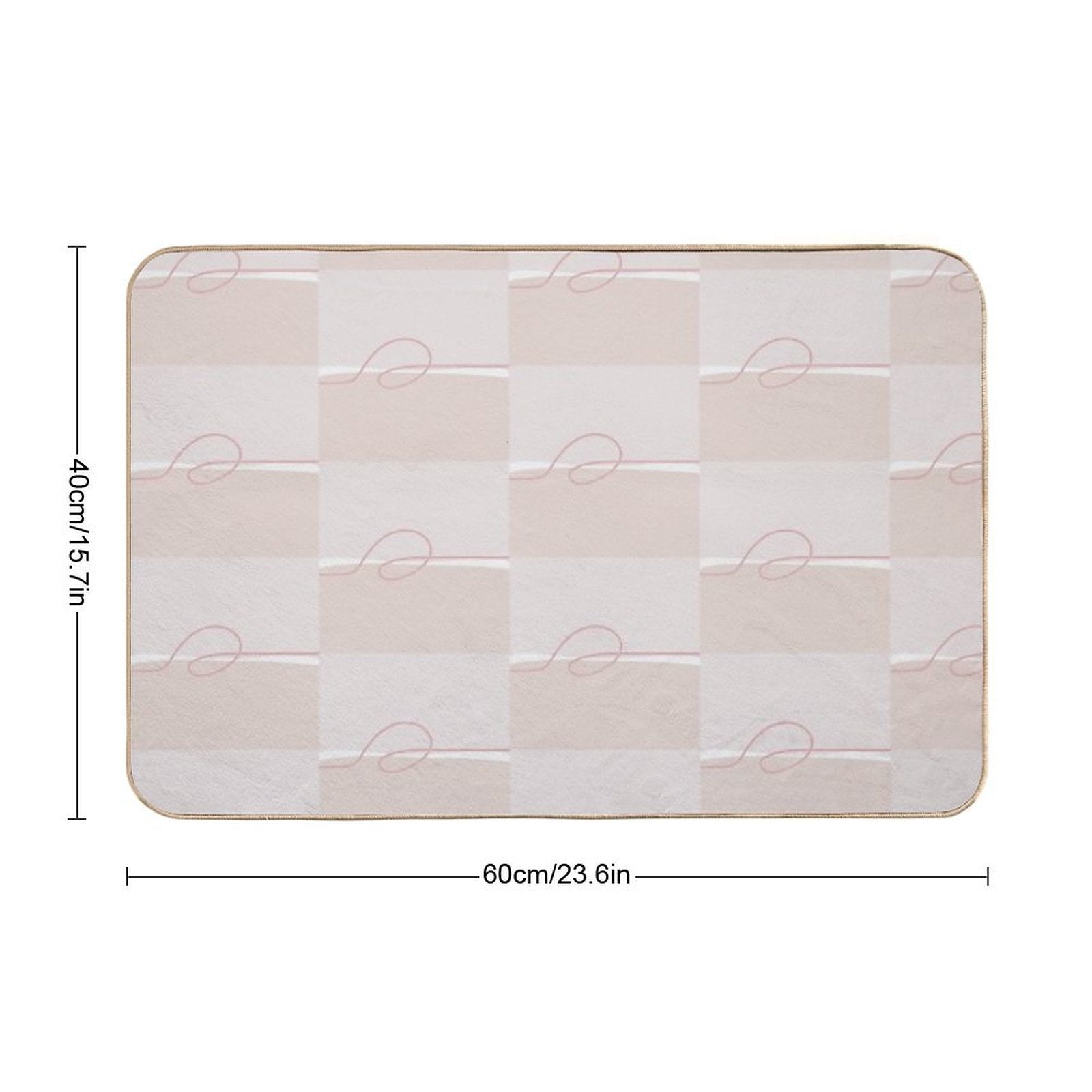Minimalist Pink  Versatile Bath Mat