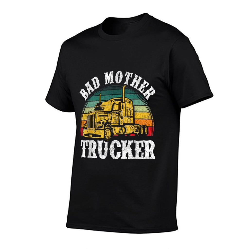 Funny Trucker Design For Men Big Rig Trucker Truck Driver  Slim-fit Cut T-Shirt