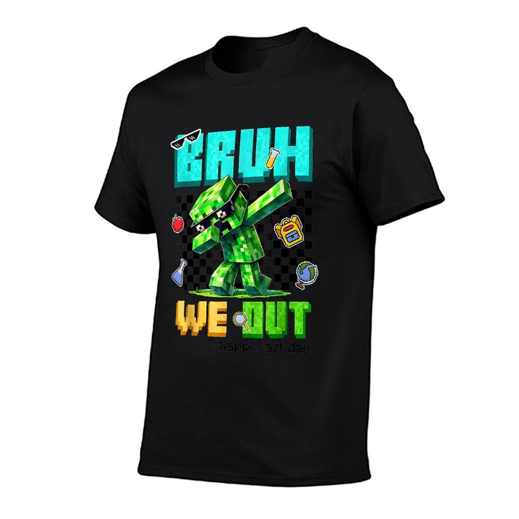 Bruh We Out Teachers Appreciation Last Day of School Gamer  Heathered Texture T-Shirt