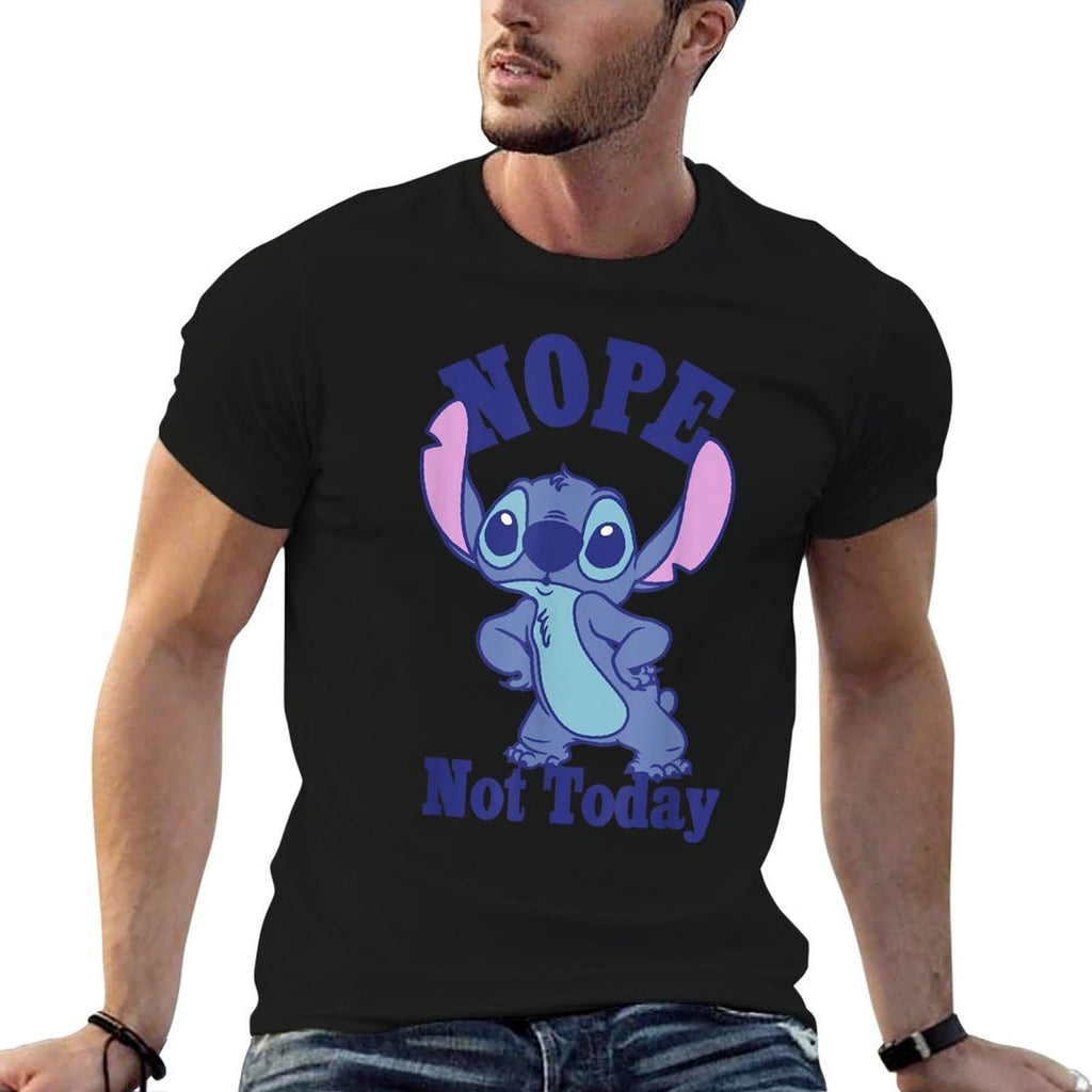 Disney Lilo  Stitch Nope Not Today Quote Cute Pose  Eco-friendly Material T-Shirt